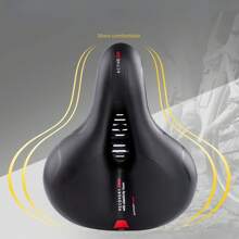 Sella per bicicletta, cuscino per sella da mountain bike, ammortizzante cavo, tipo palla cava, traspirante, universale - Sella per bicicletta, cuscino per sella da mountain bike, morbido silicone ispessito, universale con riflettente - Ciclo cavo, design traspirante, design a molla in gomma ammortizzante, bordo anteriore stretto e rotondo, nessuna usura della coscia, superficie in PU impermeabile e resistente all'usura