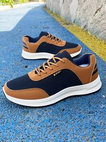 Men's Mesh Breathable Sneakers, Non-Slip Durable Casual Sport Shoes, & Versatile