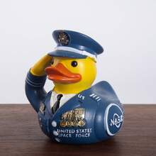 1pc 2.8 Inch 3D Resin Soldier Duck Statues, Navy Duck, Space Duck Figurines, Desk Decoration, Car Decor, Home Accents, Gifts