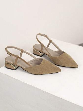 Fall/Winter Women's Pointed Toe Backstrap Flat Loafers