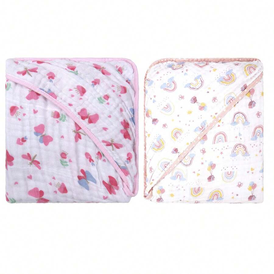 Kit 2 Soft Baby Bath Towels 70 Cm X 70 Cm Bublim - 女士毛巾套裝 1 - 查看 1