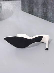 Chaussures à talons hauts à bout ouvert pour femmes, sandales à lanières fines à talon fin pour l'été, sandales blanches mode polyvalentes sexy et décontractées, convenant pour les soirées et le port quotidien