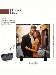 1pc Customized Photo Frame With Stand - Personalized Engraved Picture Display For Office Desk, Perfect Gift For Mother's Day, Father's Day, Wedding, Birthday, Etc., Home Harmony, Home & Living, Christmas Home Atmosphere, Autumn Home Refresh, Xmas Decoration