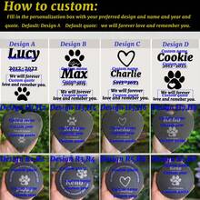 1 pieza Piedra conmemorativa personalizada para mascotas - Piedra plana con impresión UV 2D en forma de corazón con el nombre de la mascota - Regalo perfecto de condolencias por la pérdida de una mascota - Multicolor - Ver 8