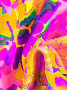 2 sztuki damskiego stroju plażowego 2025 Bikini Set, poliester z żywym nadrukiem, falbana, wiązanie typu halter, seksowny sportowy wygląd