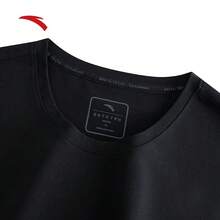 Anta Áo thun nam thoáng khí, nhanh khô, quần áo thể thao tập chạy bộ mùa hè mới - Đen cơ bản -4 - Xem 3