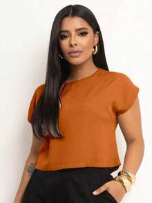 Basic Cropped Modeling With Perfect Fit Factory Price Get Yours Now - Bronze - View 6