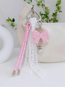 NS Style Metal Heart Key Chain With Lace And Acrylic Bow Pendant Bows Y2K Beach Accessories Daisy - Multicolor - View 15
