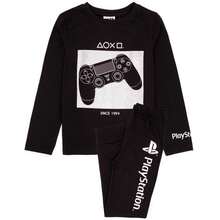 PlayStation Boys Game Controller Long Pyjama Set (Black/White) - Black and White - View 1
