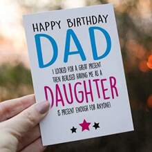 1Pc Funny Birthday Card For Dad, Dad Birthday, Card From Daughter, Family Birthday, For Him, British Humour, Cheeky Card, Rude - Happy Birthday Dad