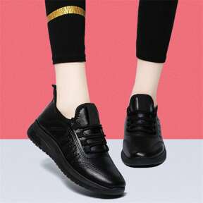 Zapatillas deportivas con tirantes delgados, Top de piel, suela suave, diseño casual y cómodo unisex, con estilo