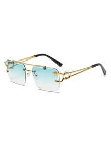 4 Pieces Frameless Fashion Glasses For Women, Black Fashion Glasses For Men, Y2k Fashion Glasses, Carnival Eyewear, Suitable For Sports, Traveling, Festival Wear, Beach, Driving, Going Out Wear, Vacation, Street, Sport Style, Fishing, Street Wear With Accessories, Outdoor Activities, Party, Summer Vacation Beach Festival Accessories,