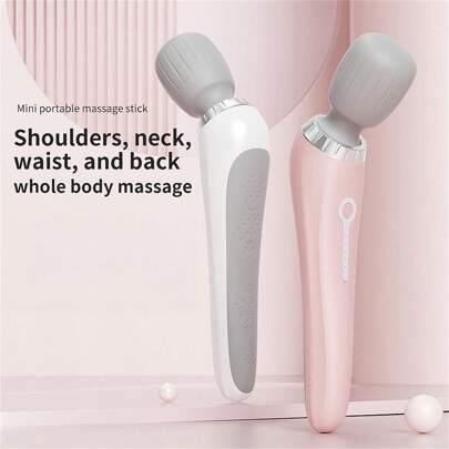 [1 Physical] Satisfy Women Vibrator, Portable Electric Massage Stick, Handheld Vibrating Massager, Cordless Full Body Massager, Silicone Massage Head, Suitable For Neck, Back, Shoulders, Waist, Legs And Feet, Suitable For Both Men And Women