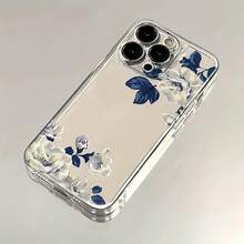 Coque de téléphone à fleurs transparente, simple, en TPU antichoc et entièrement protectrice, compatible avec Apple 16/16 Pro/16 Plus/16 Pro Max/15/15 Pro/15 Plus/14/14 Plus/14 Pro/14 Pro Max/13/13 Pro/12/12 Pro/12 Pro Max/11/11 Pro, étanche, anti-chute, résistante aux rayures - Multicolore - Voir 2