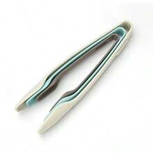 3pcs Plastic Food Tong Set ,Serving Tongs For Self-Service Buffer,Lightweight Plastic Cake Tongs - Light Grey - View 2