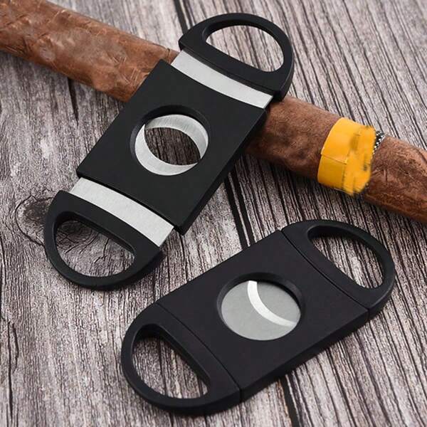 1/2Pcs Cortador de charutos de aço inoxidável Cortador de metal clássico Guilhotina Tesoura de charuto Presente Soco Faca de corte Acessório para charutos