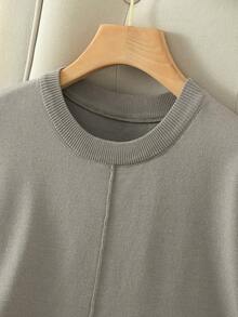 夏季两件套女士无袖套装时尚针织短款 T 恤运动服 - 卡其色 - 查看 10