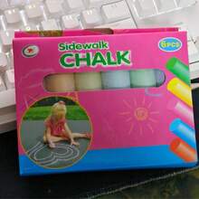 Large Chalk Set Park Tree Reflection Painting Graffiti Street Art Chalk, 7 Vibrant Colors For Colorful Painting Fun On Asphalt, Roads And Sidewalks[Random Packaging], Back To School - Multicolor - View 14