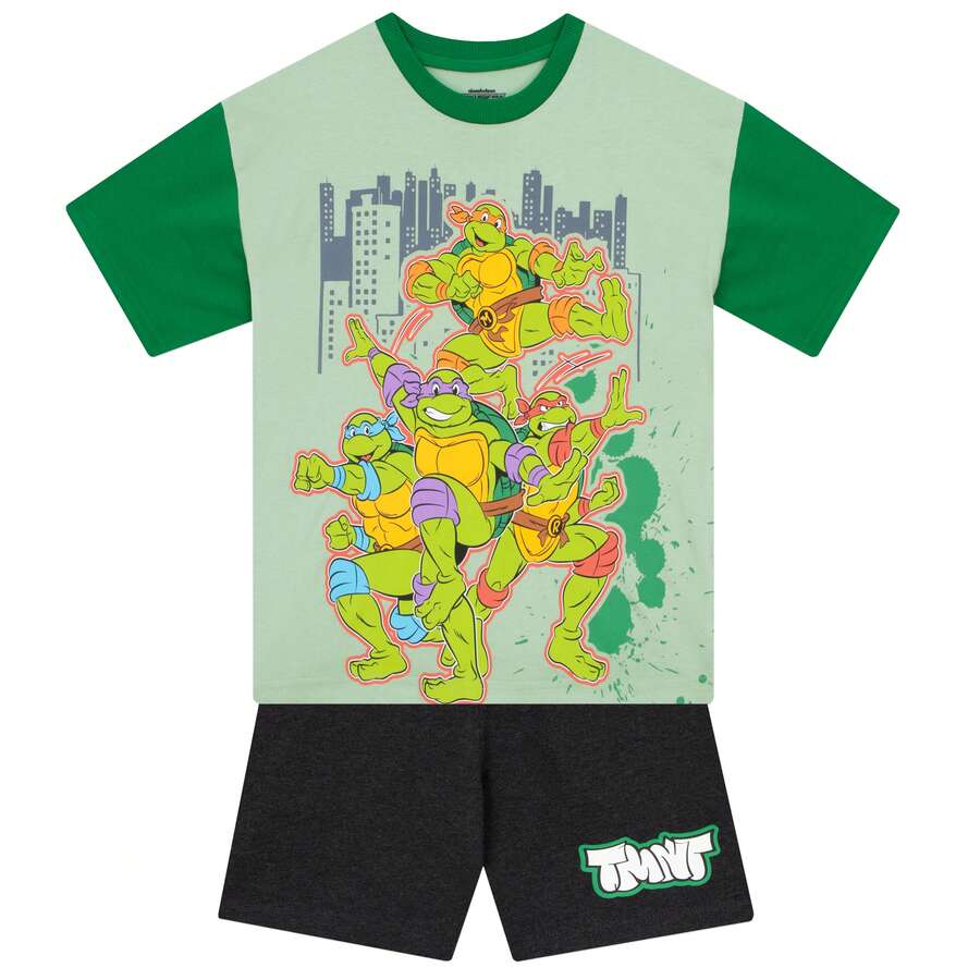 Teenage Mutant Ninja Turtles T-Shirt And Shorts Set | TMNT Boys' 2-Piece Clothing Set | Kids' Clothing Sets - Green - View 1