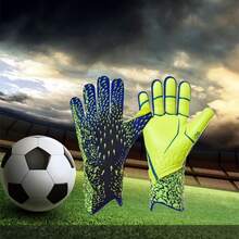 1 双专业乳胶守门员手套，加厚足球守门员手套，足球配件 - 防滑、耐磨、透气、防水、减震、抓地力强、轻便、高弹性、防撞、抗撕裂、舒适、耐用、高性价比、专业比赛守门员手套 - 彩色 - 查看 2
