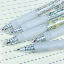 6 piezas Bolígrafo retráctil de estudiante con punta 0.5ST, de secado rápido y neutral, con Body de plástico para un agarre talla grande cómodo, con una longitud de 14 cm/5,51 pulgadas, que permite una escritura talla grande suave y uniforme, con una caligrafía clara y brillante