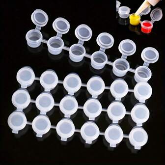 30 piezas Cajas dispensadoras de pintura de arte fino de 2 ml - Plástico duradero, ideal para pinturas de acuarela, óleo y acrílico, vuelta al colegio, útiles escolares