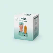 Jocca Máquina divertida de fazer cachorro-quente turquesa ou vermelho: vaporizador, capacidade para 6 salsichas, aquecedor de pães, multifuncional para cozinhar ovos e vegetais, fácil de usar e limpar, design compacto, interruptor liga/desliga, 220-240 V, 350 W + 12 W - Entrega 24/72 h