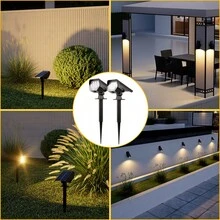 Solar Powered Pathway Spot Light, Dual Use Garden Landscape Tree Lighting, Outdoor Home Yard Lawn Decor - Multicolor - View 9
