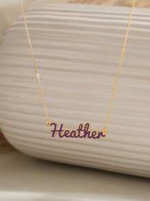 1 PIEZA | Collar con inicial de lujo personalizado y único de 6 colores | Nombre grabable | Joyería con estilo de hada brillante y de superposición (Regalo ideal para la mejor amiga, mujeres jóvenes)