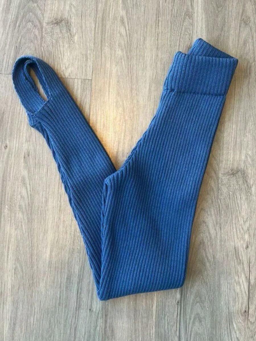 Turim Ribbed Foot Pants - Blue - View 1