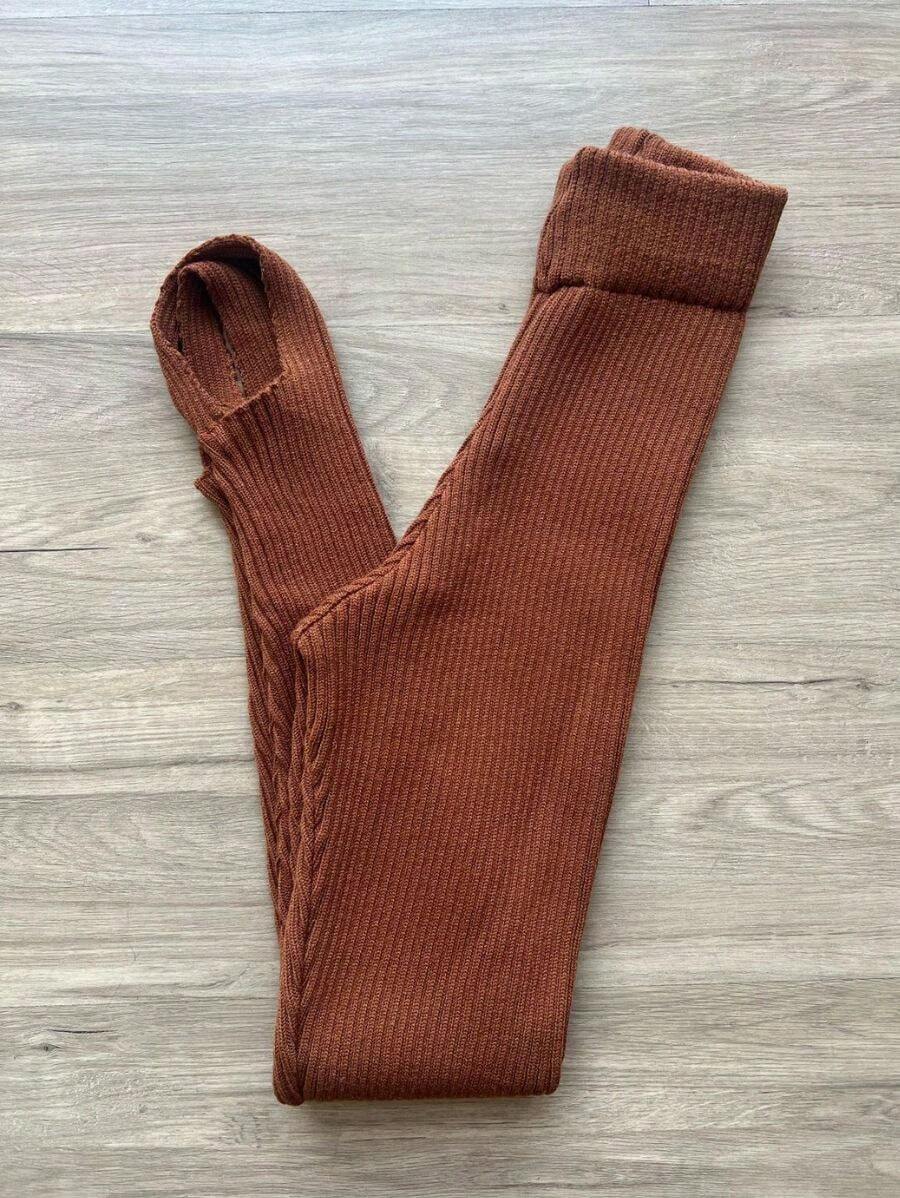 Turim Ribbed Foot Pants - Rỉ Nâu - Xem 1