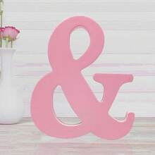 6 英寸粉色木质字母，用于墙面装饰的未完成木质字母，装饰性垂直字母，以及用于工艺家居派对项目的装饰性标牌 - 粉色 - 查看 9