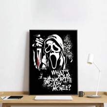 1 pièce Affiche murale sans cadre, S-Crier H-Film d'horreur Crier Affiche Art HD, Coller au mur, Imperméable, Décoration de maison, Salon, Chambre, Bar, Esthétique, Pop, Cadre en option