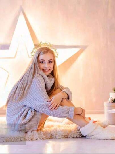 1个金色星星皇冠发箍，轻盈设计，时尚女式配饰，适合派对、节日和特殊场合，可调节，佩戴舒适，闪亮星星图案，理想礼物，时尚优雅的配饰