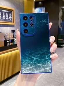 1 pieza Funda protectora a prueba de golpes para teléfono con paisaje marino profundo compatible con Apple, /axy, Infinix, Redmi, OPPO, VIVO, Realme