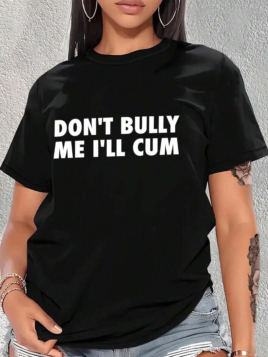 Women's Anti-Bully T-Shirt Don't Bully Me I Will Come - Black - View 1