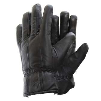 Universal Textiles Mens Soft Sheep Skin Genuine Leather Gloves (Black)