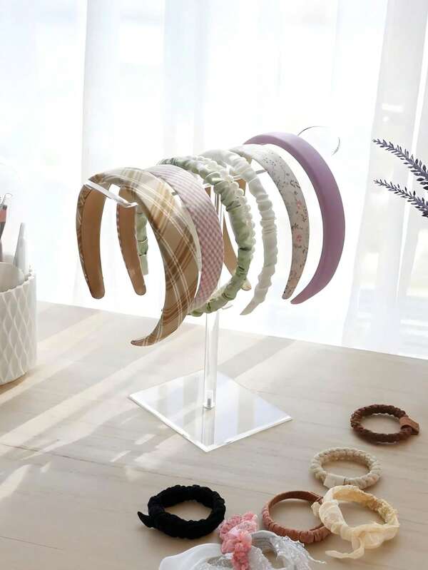 1pc Acrylic Jewelry Display Stand - Fashionable Headband, Necklace, Bracelet Holder, Suitable For Modern Home Decor And Desktop Display Back To School