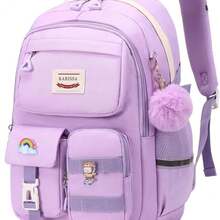 Kawaii Girls Backpack For School, Cute Teenage Multiple Pockets Backpack, Fashion Bookbag For Primary Elementary High School, Pink
