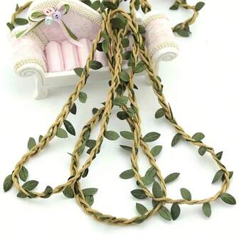 1pc 393.7-Inch Artificial Vine With Leaves, All-Season Greenery, Suitable For Home Decor, Hanging Fake Plant Vines For Dining Room, Rustic Wedding, Gatherings - Ideal For Christmas, Halloween, Easter, Thanksgiving Decoration