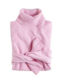 MF Kit 3 Basic Women's Knitted Blouse High Neck Cacharrel Sweater - PRETO/ROSA/CHUMBO - View 4