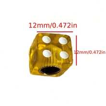 4pcs Dice Tire Valve Caps, Universal Plastic Dice Car Tire Valve Stem Caps, Fit For Car/Bicycle/Motorcycle - Multicolor - View 3