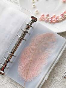 A6 Size Transparent Binder With 6 Zipper Closure Storage Bags - Multicolor - View 4