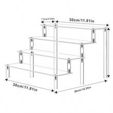 1 Acrylic Display Shelf, Perfume Rack Organizer, Transparent Acrylic Layer Shelf Extender, Suitable For Perfume Display Shelf, Desktop Organization, Figurine And Character Models, Paper Cup Display Shelf Extender