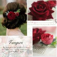 Handgemachter Samt Rosen Haarkamm, Hochzeitsfeier Haaraccessoire, künstliche Blumen Braut Haarschmuck, künstliche Blumen Rosen Haarspange, perfekt für Abschlussball, Bankett, Veranstaltungen