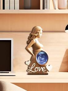 1个定制胎儿超声波照片相框，创意木质新生儿纪念装饰，孕期超声波照片相框，送给孕妇、新妈妈的礼物，10*18厘米/3.9英寸*7英寸，母亲节礼物，周年纪念礼物，家居和谐，圣诞节礼物