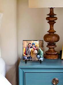 1pc Customized Photo Frame With Stand - Personalized Engraved Picture Display For Office Desk, Perfect Gift For Mother's Day, Father's Day, Wedding, Birthday, Etc., Home Harmony, Home & Living, Christmas Home Atmosphere, Autumn Home Refresh, Xmas Decoration