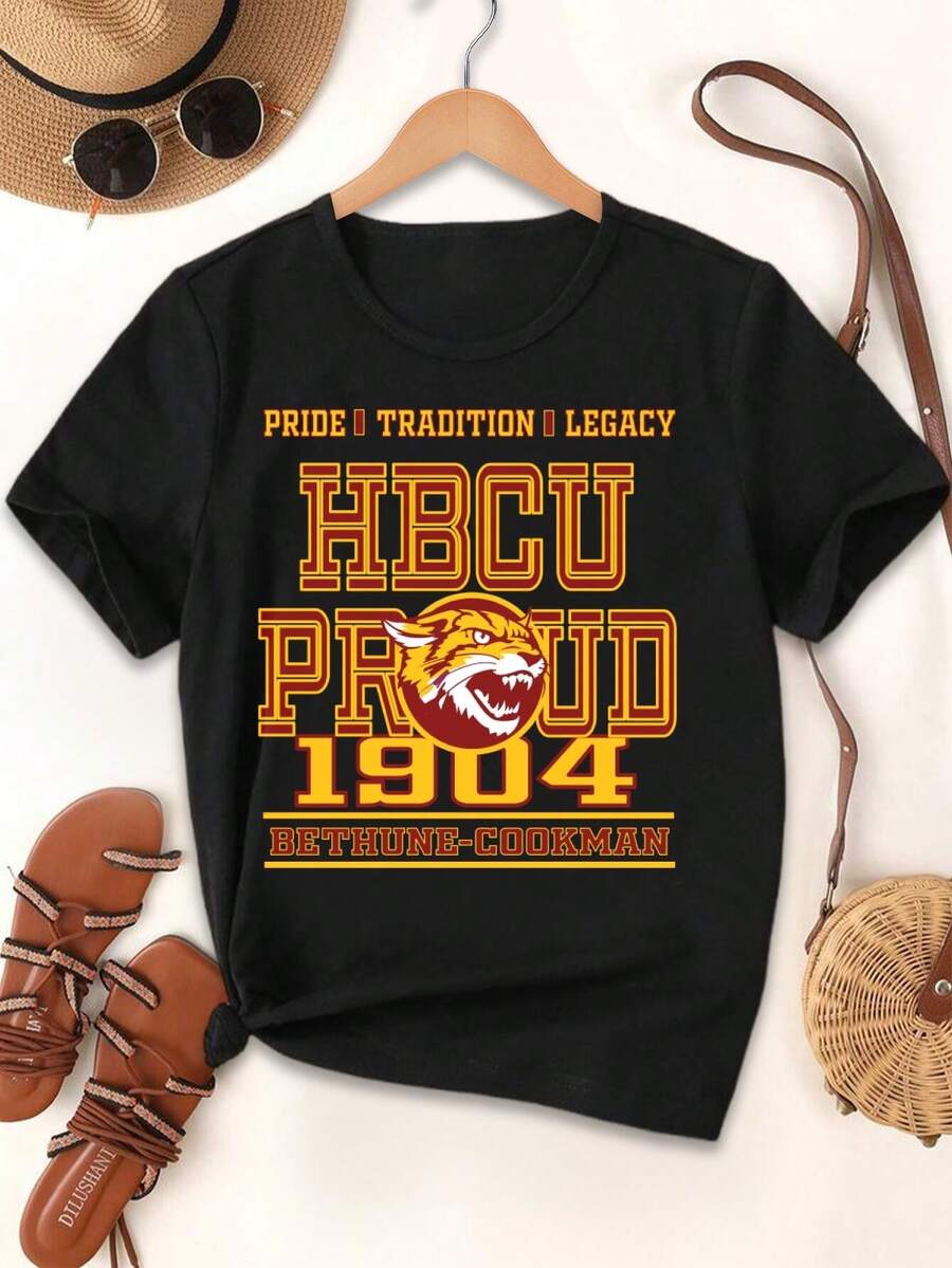 Bethune Cookman University Ladies' T-Shirts | Apparel Tees | Official College Shirts - Black - View 1
