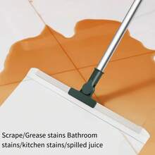 1 件三合一硅胶魔术扫帚、浴室地板清扫器、橡胶刮刀、家用清洁工具 - 彩色 - 查看 2