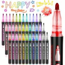 12pcsDouble Line Outline Pen & Dreamy Double Line Pen (24 Color) & Colorful Outline Pen (24 Color) & Fluorescent Graffiti Pen & Metallic Greeting Card Pen, For Greeting Cards, Crafts, Posters, Painting, Diy, Sketching, Journaling And Kids Coloring,Diy Kids,Colouring,Kids Coloring,Back To School - Multicolor - View 2